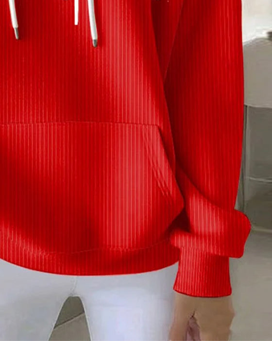 Casuele Langmouwige Hoodie Met Letterprint