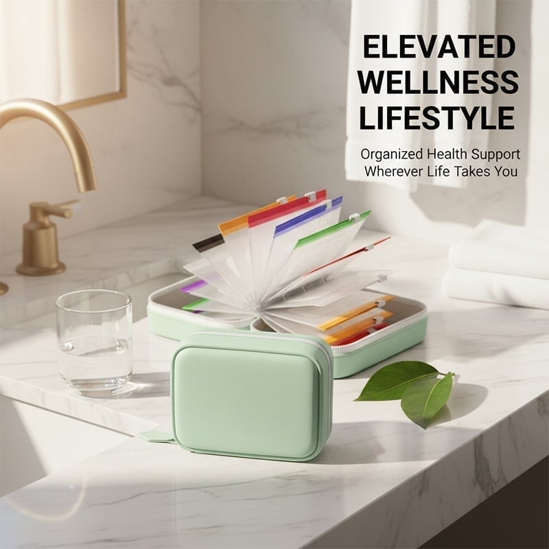 Premium waterbestendige PU reispillendoos set