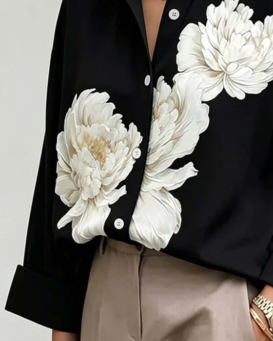 Overhemd Bloemen Print Slag