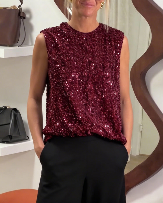 Tanktop Modieus Strik Glitter