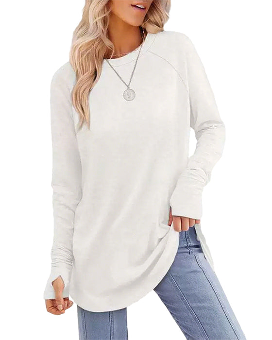 Ronde Hals Raglan Colorblock Longsleeve Top