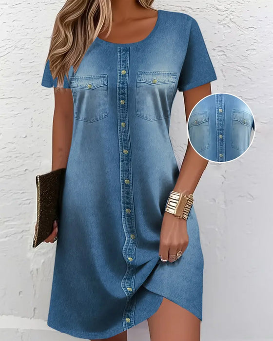 Jurk 3D-print Temperament Forens