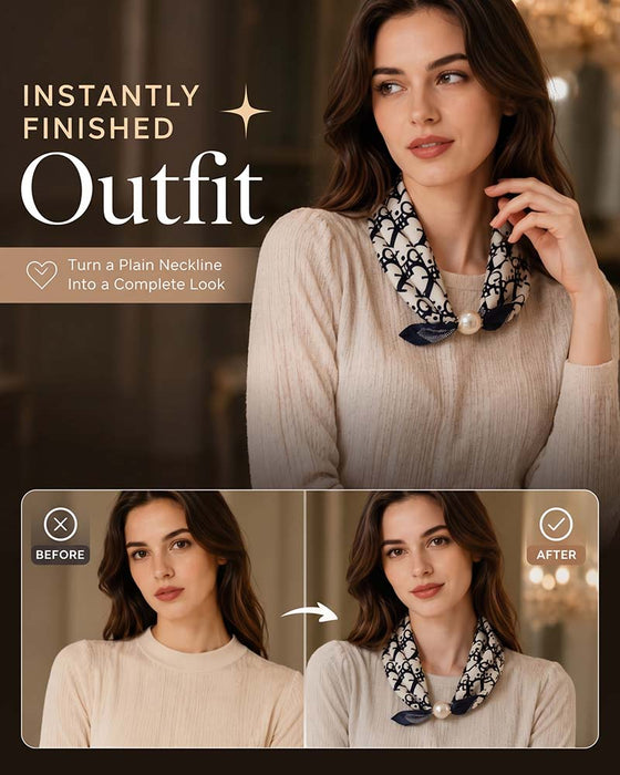 Moeiteloze glamour: Parelsjaal met kliksluiting 🧣