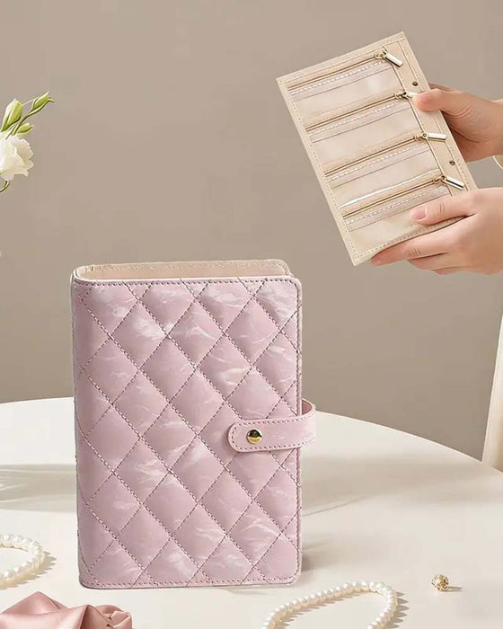 Luxe Gequiltde Crème Reisorganizer Makkelijke Toegang Vakken Waterdicht Cadeau Voor Haar