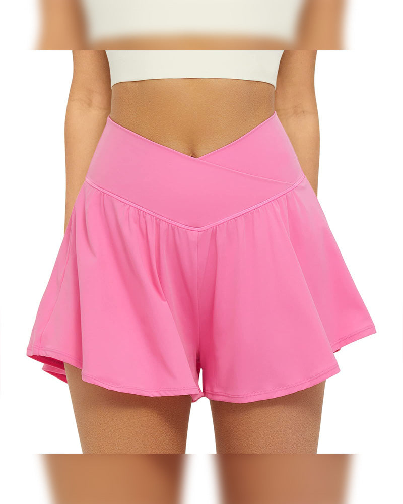 Shorts Hoge Taille Effen Kleur