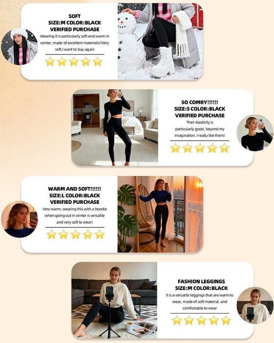 Legging Warm Hoge Taille Gezellig Gevoerd