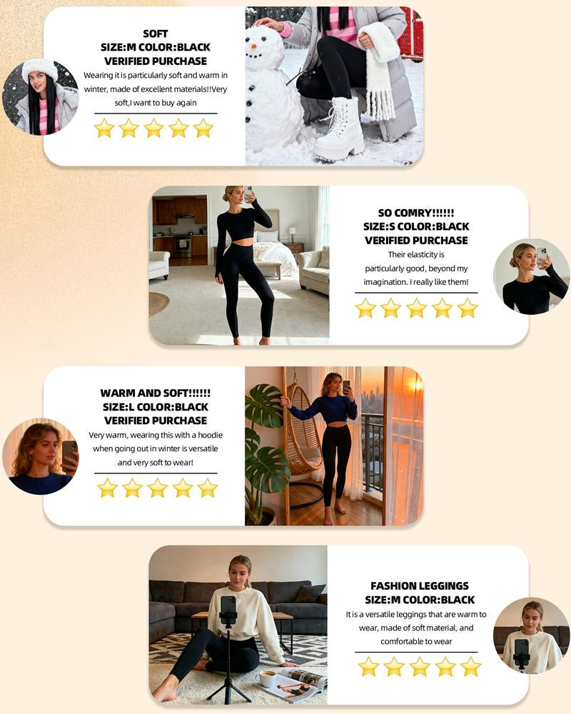 Legging Warm Hoge Taille Gezellig Gevoerd