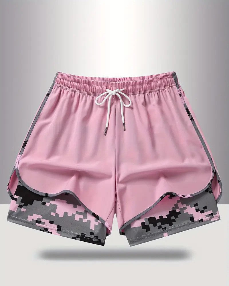 Shorts Trekkoord Camo Patchwork Anti-blootstelling