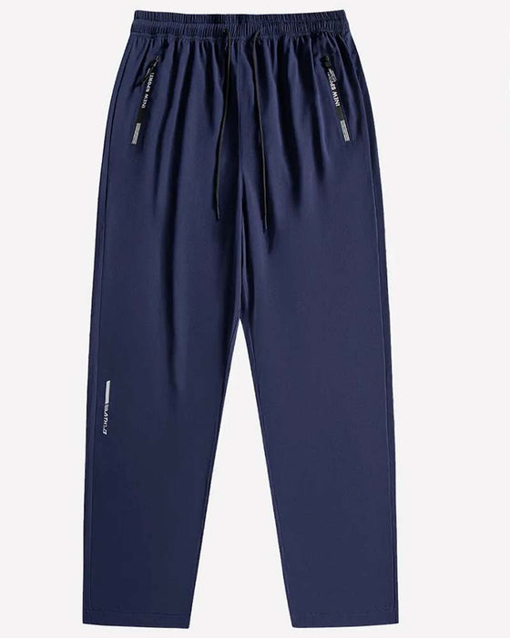 Broek Elastische Taille Letter Print Atletisch