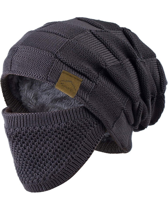 Gebreide Muts Masker Set Winter Muts Gezicht Oor Bedekking