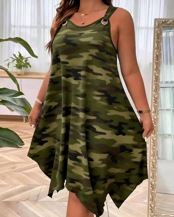 Jurk Metalen Ring Camo