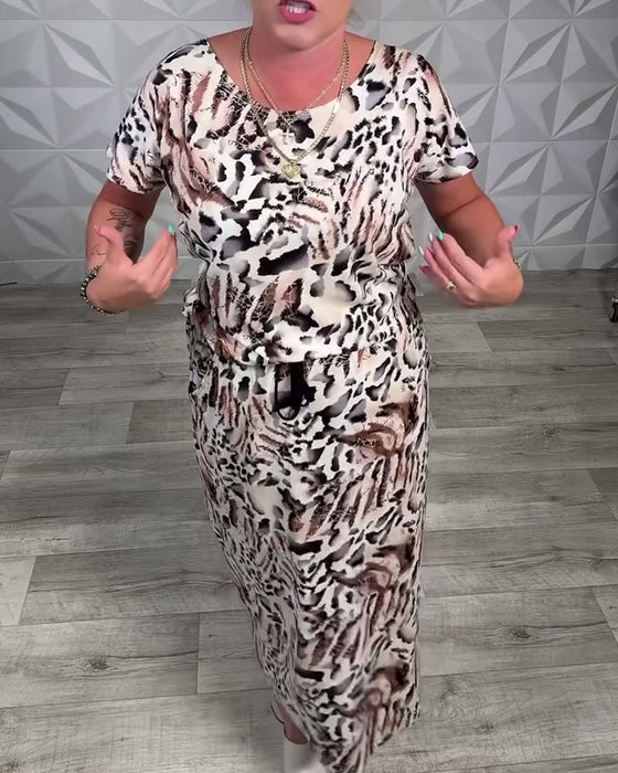 Jurk Ronde Hals Zebraprint