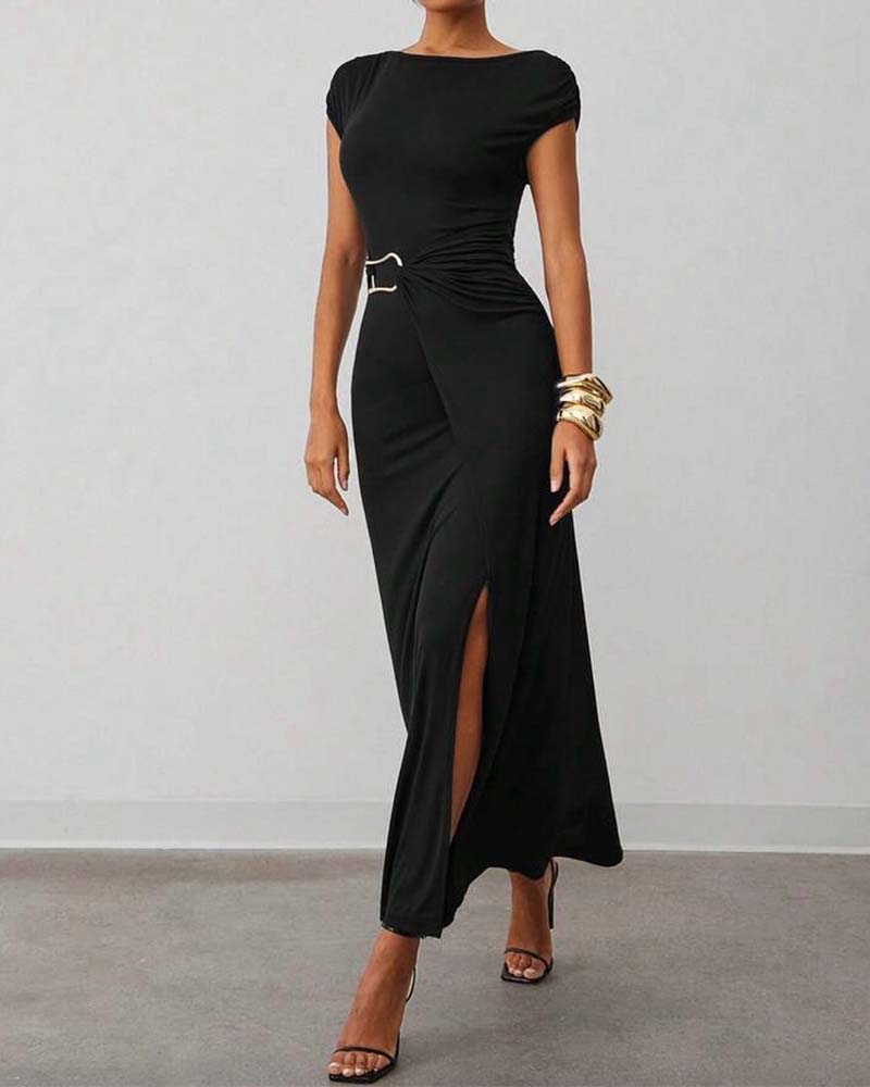Jurk Mode Korte Mouw Taille