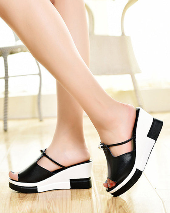 Sandalen Colorblock Open Teen Sleehak