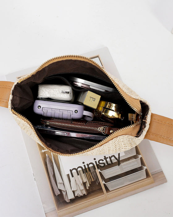 Strogevlochten Lunchtrommeltas