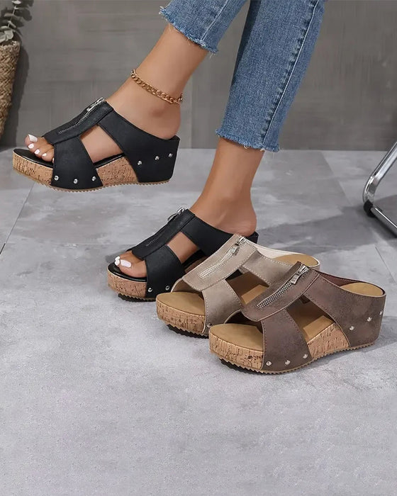 Sandalen Rits Sleehak Casual