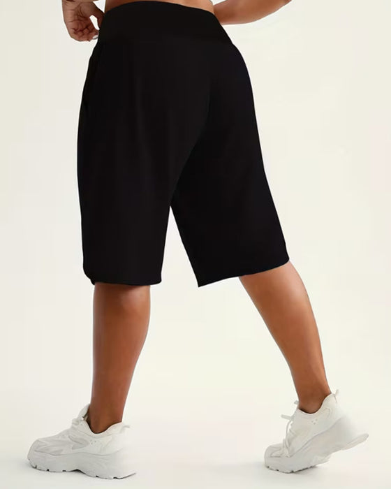 Hoog Taille Wijde Pijpen Shorts