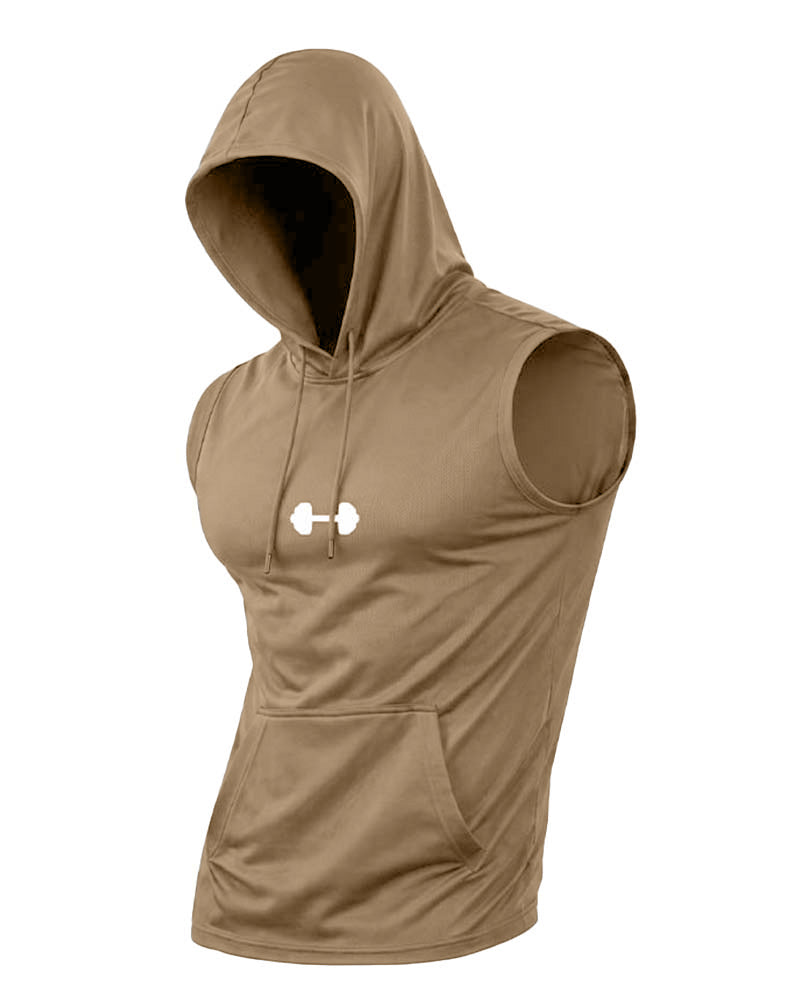 Tank Top Hoodie Sweatshirt Mouwloos Trekkoord