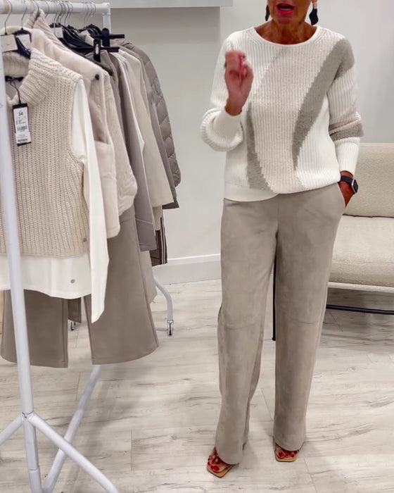 Trui Crew Neck Comfortabel Casual