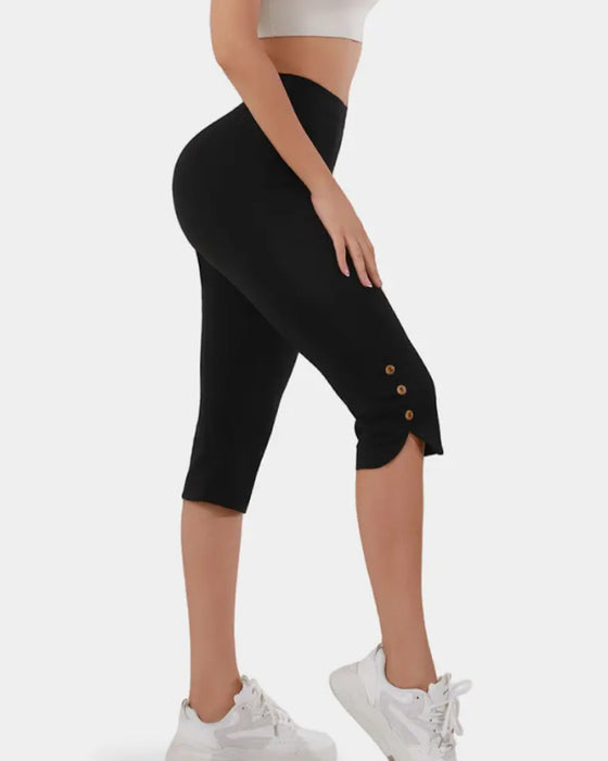 Leggings Effen Slim-Fit Ingekort