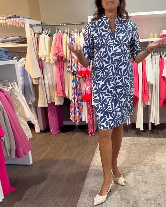 Casual jurk met print en boven de knie