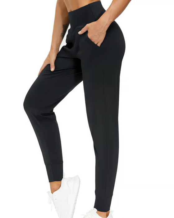 Broek Hoge Taille Zak Effen Lange