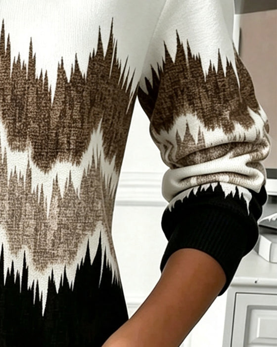 Sweatshirt Casual Bedrukt Lange Mouwen
