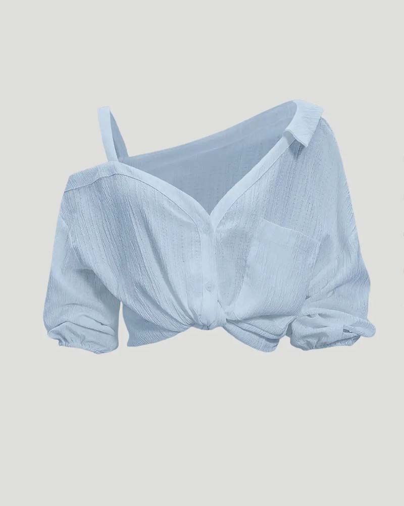 Blouse Enkel Schouderband Draai