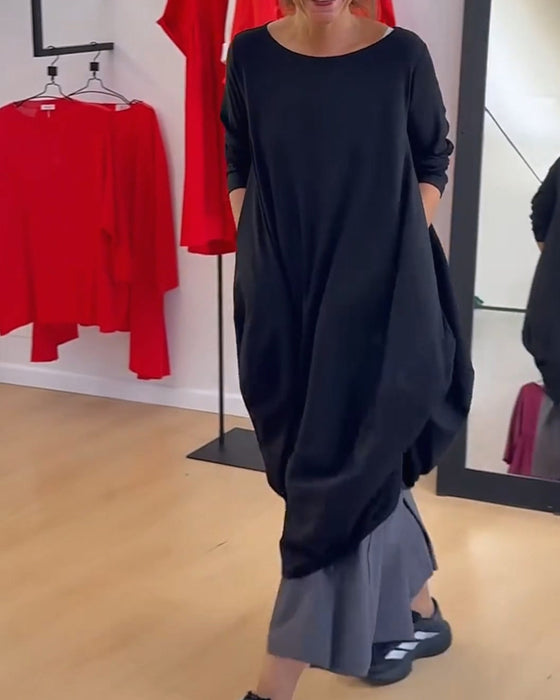 Effen Onregelmatige Casual Jurk