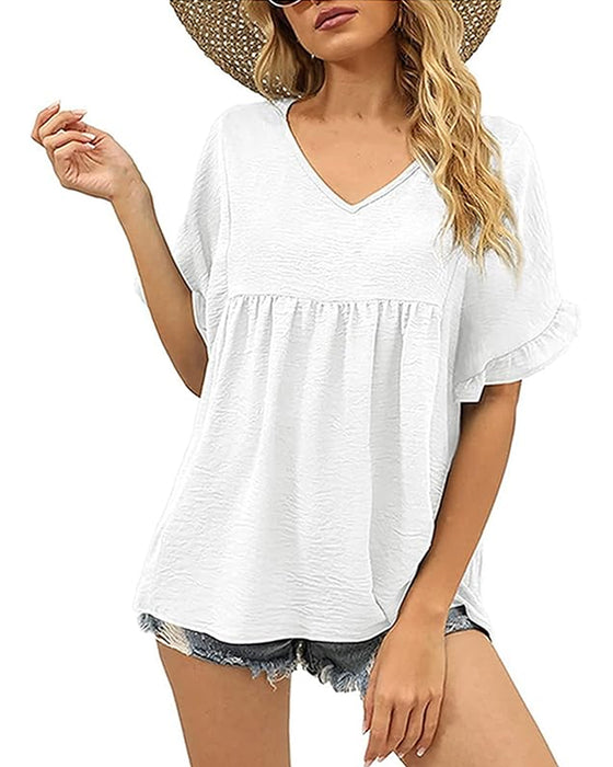 Blouse Casual Ruche Loose Fit