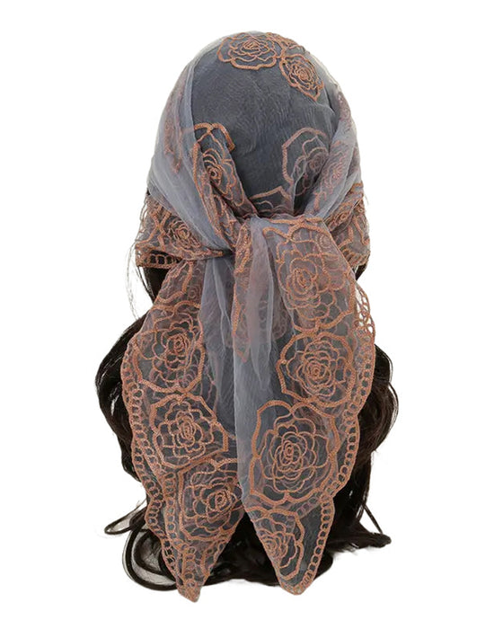 Bloemen Mesh Scallop Design Bandana