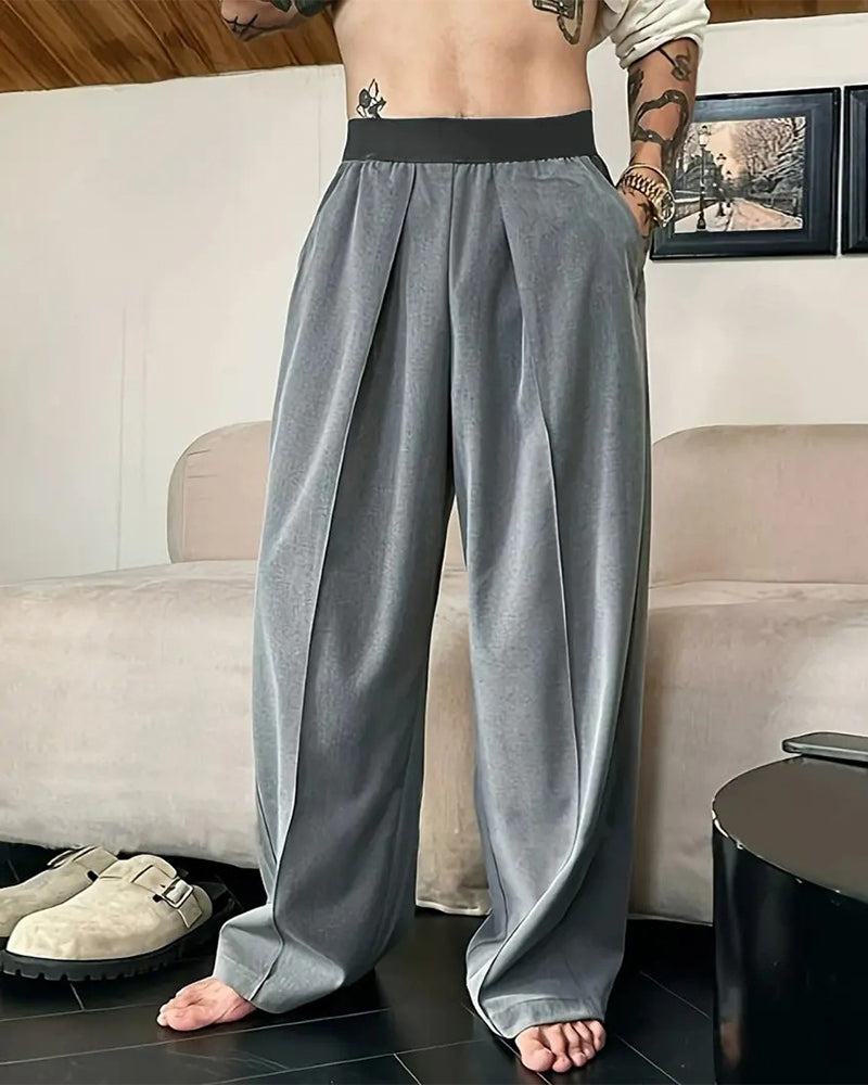 Broek Kleurblok Elastische Taille Casual