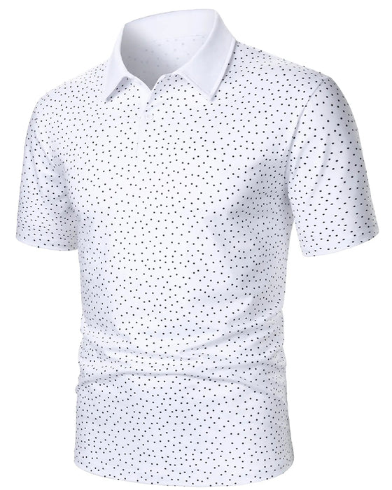 Casual Polo-Kraag T-Shirt Met Kleine Stippen