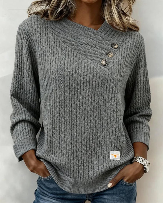 Sweatshirt casual lange mouw effen kleur
