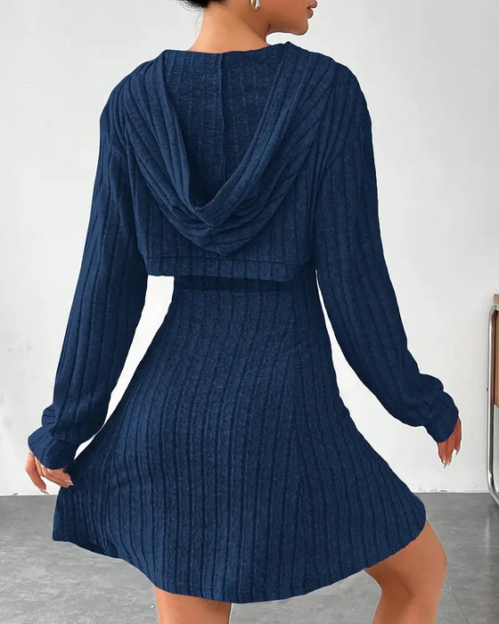 Set Capuchon Top Tank Jurk Tweedelig