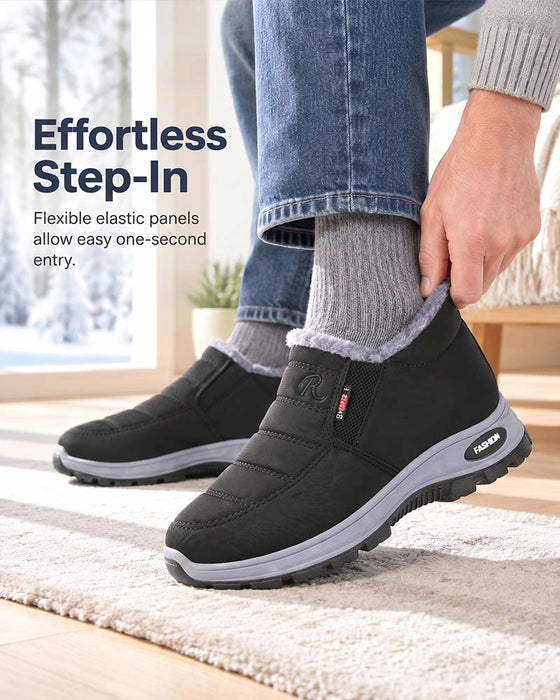 Winterse Dikgevoerde Sneeuwlaarzen, Slip-On Warme Casual Schoenen Voor Dames En Heren
