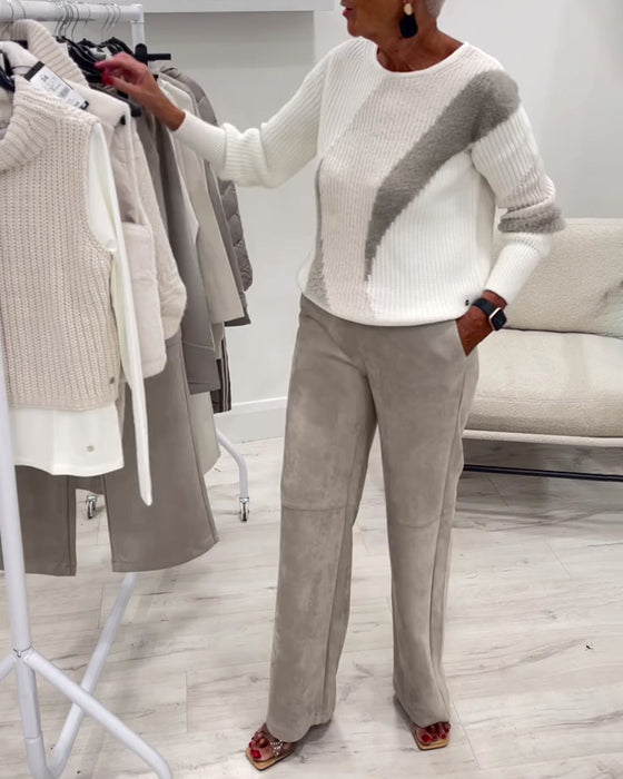 Trui Crew Neck Comfortabel Casual