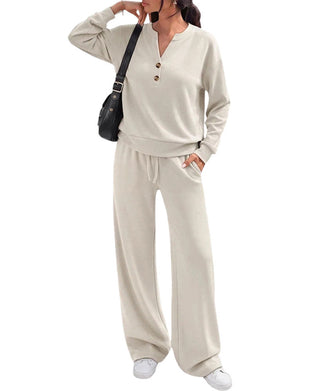 Set Lange Mouw Top Wijdbeen Broek