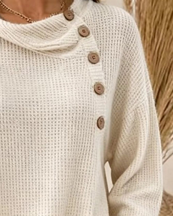 Gebreide Top Casual Colkraag