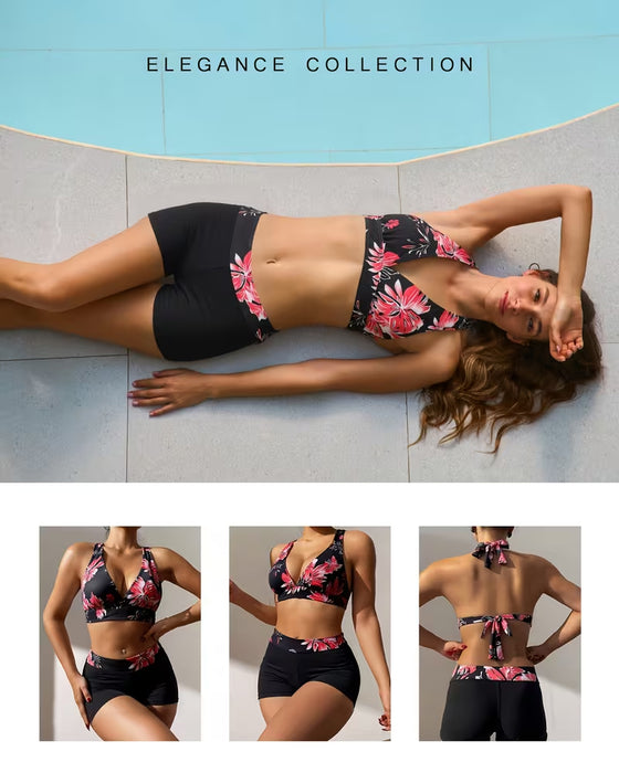 Bikini Tropisch Bloemenprint Boyshorts