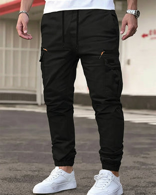 Heren Broek Elastische Manchet Effen Ontspannen
