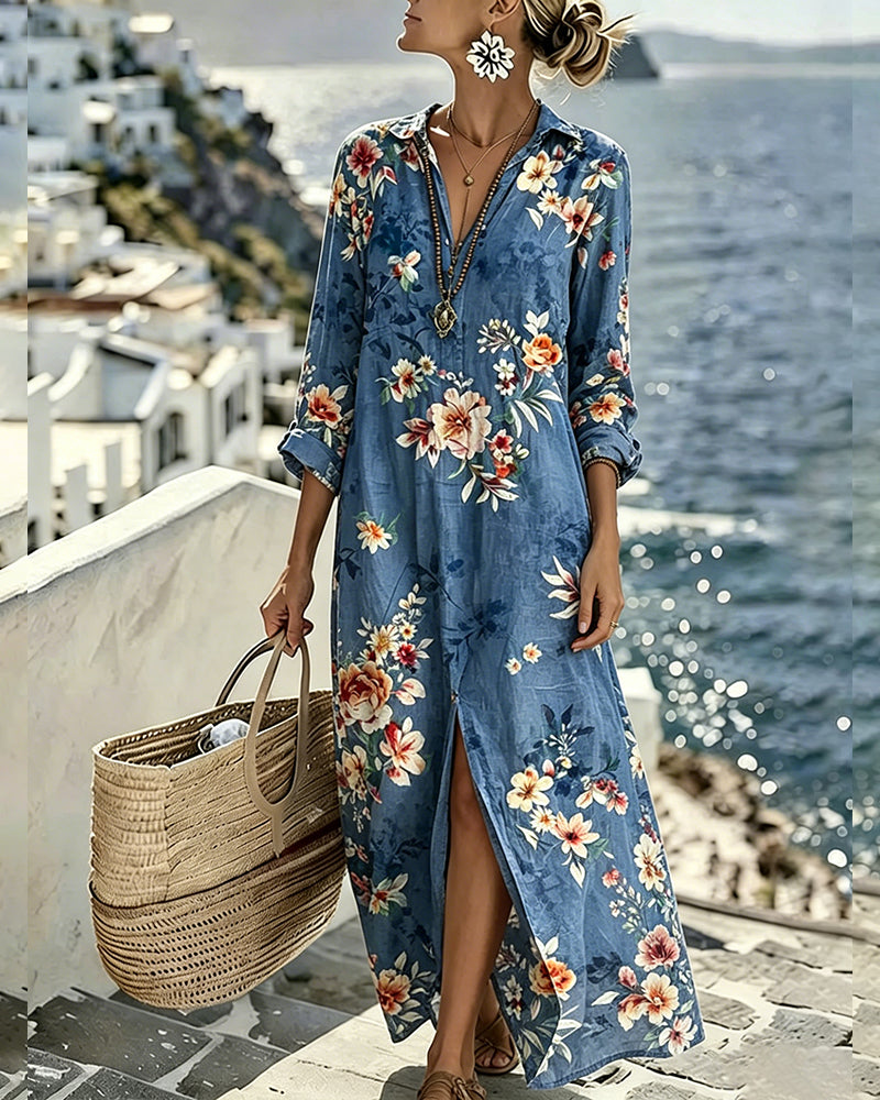 Jurk Bloemig Print Maxi