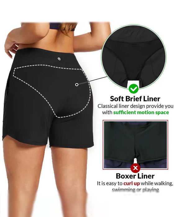 Shorts Hoge Taille Split Sportief Casual