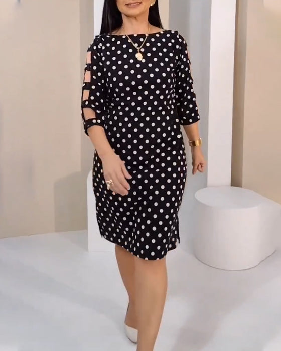 Jurk Ronde Hals Polkadot