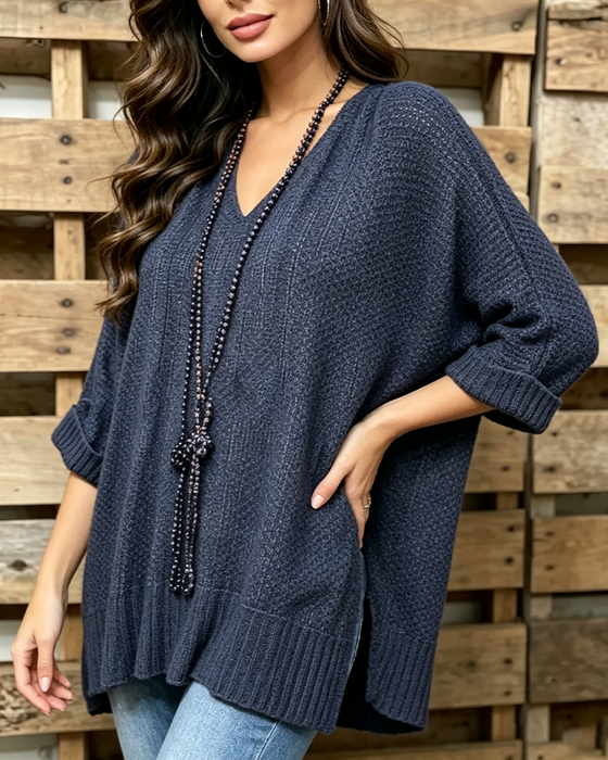 Pullover Opengewerkt Oversized Lui