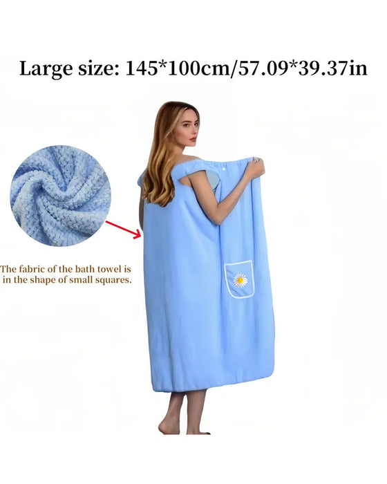 Zacht Absorberend SnelDrogend Draagbaar BadHanddoek Rok Met Bloemenpatroon Zak