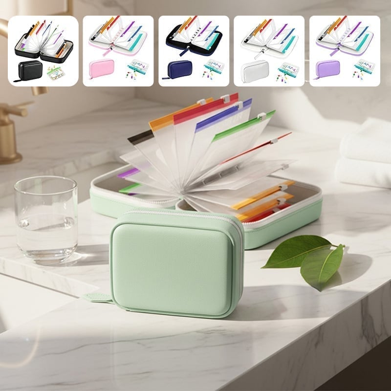 Premium waterbestendige PU reispillendoos set
