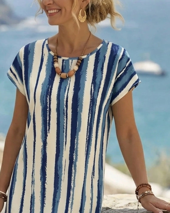 Jurk Verticale Streep Shift
