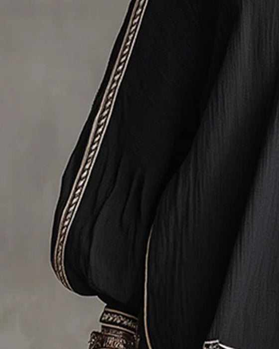 Jurk Lantaarnmouw Casual Kort