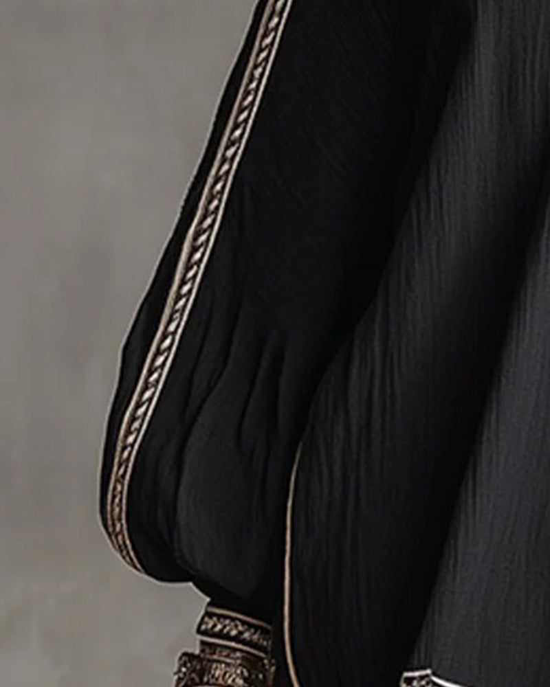 Jurk Lantaarnmouw Casual Kort